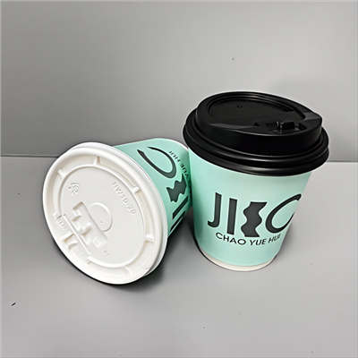 10 oz dobbel veggpapir kaffekopp med lokk Ø90